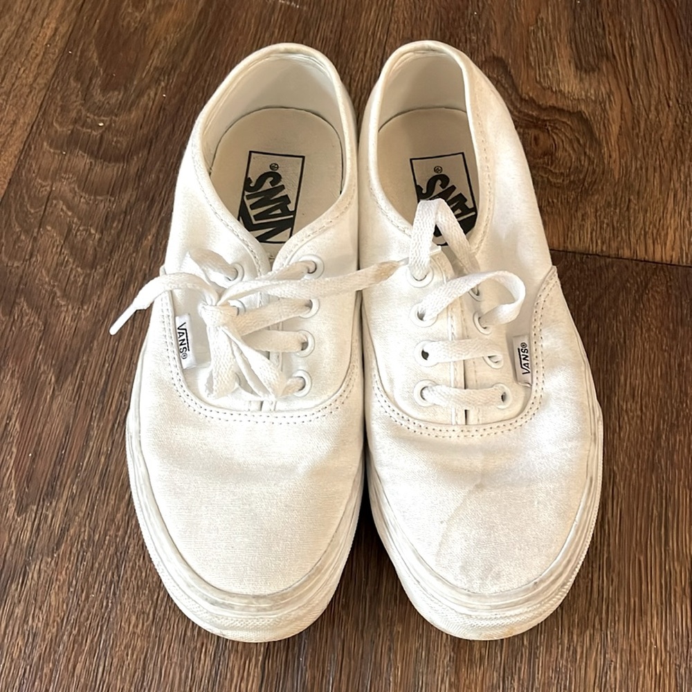 White low top vans